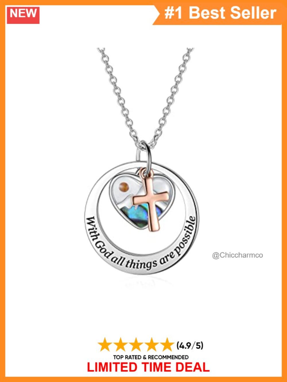 925 Sterling Silver Mustard Seed Mountain Pendant Necklace